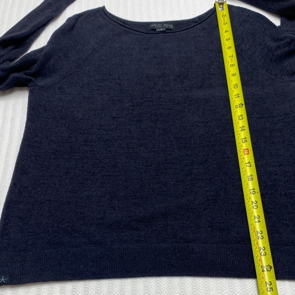 Barefoot Dreams CozyChic Ultra Lite Crewneck Black Sweater Size Small - Picture 12 of 12